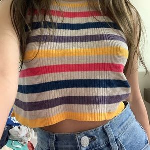 ARITZIA rainbow crop top